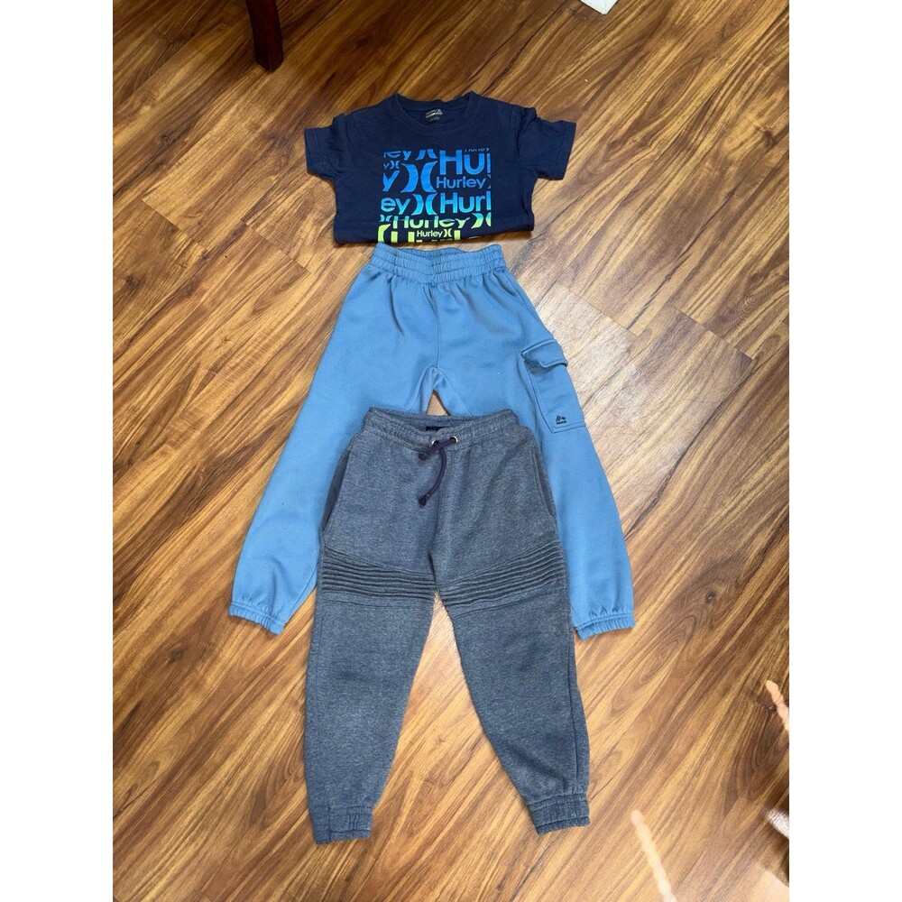 Boys Size 7-8 Hurley Shirt and joggers Sweatpants
